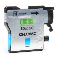 Картридж струйный Cactus CS-LC985C голубой (15мл) 
