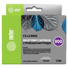 Картридж струйный Cactus CS-LC900C голубой (16.6мл) 