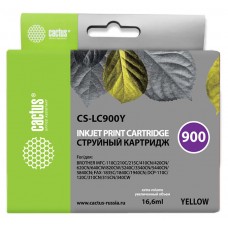 Картридж струйный Cactus CS-LC900Y желтый (16.6мл) 