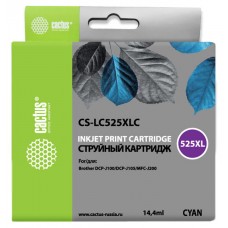 Картридж струйный Cactus CS-LC525XLC голубой (14.4мл) 