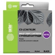 Картридж струйный Cactus CS-LC567XLBK черный (28.4мл) 