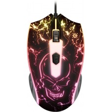 Мышь Defender Overmatch GM-069 игровая, оптическая, черн., LED подсветка, USB, (3кн+кол/кн)