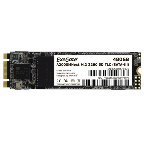 SSD диск ExeGate A2000MNext 480 Gb M.2 2280 3D TLC (SATA-III)