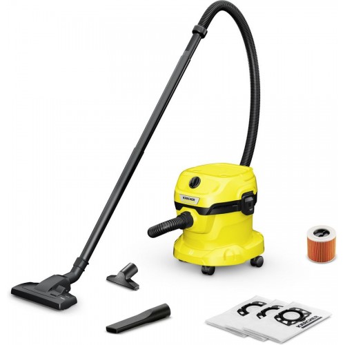 Строительный пылесос Karcher WD 2 Plus V-12/6/18/C 1000Вт (уборка: сухая/влажная) желтый