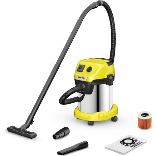 Строительный пылесос Karcher WD 3 P S V-17/4/20 1000Вт (уборка: сухая/сбор воды) желтый