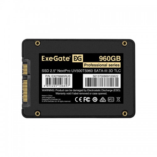 Диск SSD Exegate NextPro Series 2.5" 960GB SATA III (6Gb/s), EX276685RUS