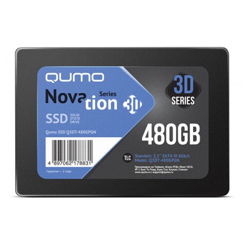 SATA накопитель QUMO SSD 480GB QM Novation Q3DT-480GPGN {SATA3.0}