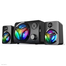 Акустическая система  2.1 HIPER Flame Thrower Pro, Воспроизведение через Bluetooth, FM, с USB и SD карт, RGB-подсв