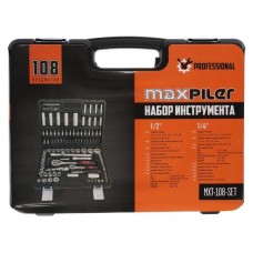 Набор инструментов MAXPILER MXT-108-SET, 108 предм., черный