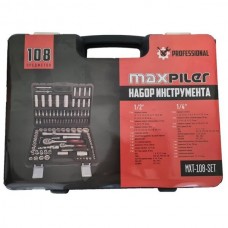 Набор инструментов MAXPILER MXT-108-SET, 108 предм., черный