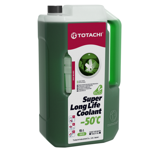 Жидкость охлаждающая низкозамерзающая TOTACHI SUPER LONG LIFE COOLANT Green -50C 5л