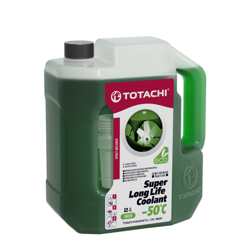 Жидкость охлаждающая низкозамерзающая TOTACHI SUPER LONG LIFE COOLANT Green -50C 2л
