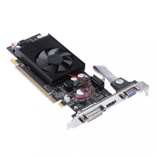 Видеокарта PCI-E GeForce GT610 GeForce-GT-Graphic 1Gb DDR3, 810/1066Mhz, 64бит, DVI/Dsub/HDMI, oem