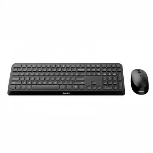 Клавиатура/мышь (беспроводной комплект) Philips SPT6307B 2.4GHz 104кл., 3кн., 1600dpi, черный