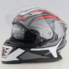 Шлем RACER JK802 /M/ серый/красный (9)
