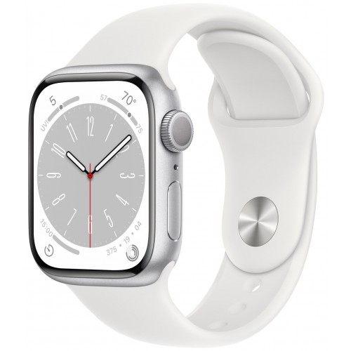 Смарт-часы Apple Watch Series 8 GPS 45mm серебр,алюминий/белый (MP6K3)