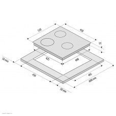 Индукционная варочная поверхность KRONA OMBRA 45 BL
