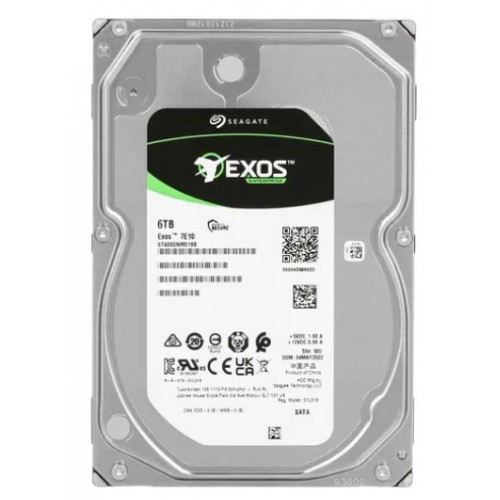 Жесткий диск 3.5" Seagate SATA-III 6Tb ST6000NM019B Exos 7E10 (7200rpm) 256Mb