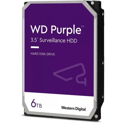 Жесткий диск WD SATA-III 6TB WD64PURZ Surveillance Purple (5400rpm) 256Mb 3.5\"