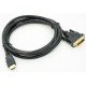 Кабель HDMI-DVI-D (M) Dual link 3м, черный