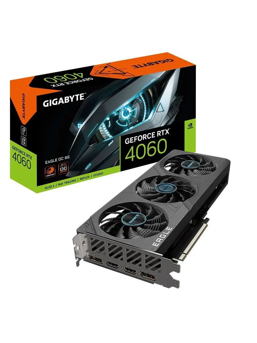 Видеокарта GIGABYTE GeForce RTX 4060 EAGLE OC [GV-N4060EAGLE OC-8GD]