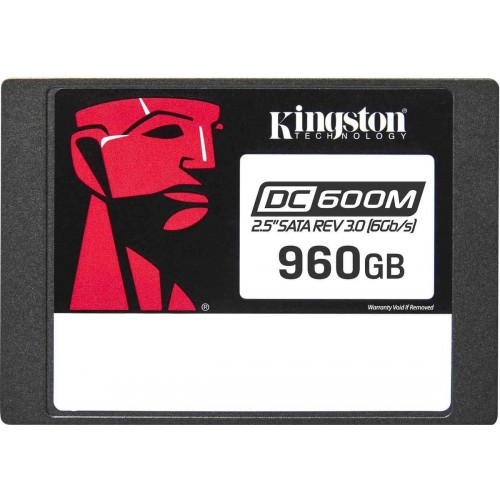 Накопитель SSD 2.5" Kingston Enterprise 960GB DC600M SATA 3 R560/W530MB/s 3D TLC MTBF 2M 94 000/65 000 IOPS 1752TBW (Mixed-Use) 3 years