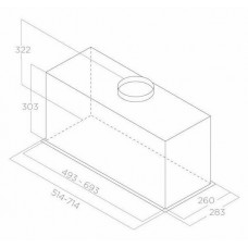 Вытяжка Elica LANE SENSOR BL MAT/A/52