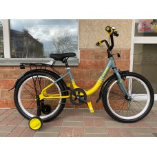 Велосипед детский Racer 20 МАХ-SONIC (желто-серый)