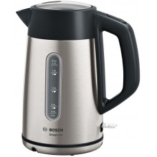 Чайник электрический Bosch TWK4P440 1.7л. 2400Вт нержавеющая сталь/черный (корпус: нержавеющая сталь)