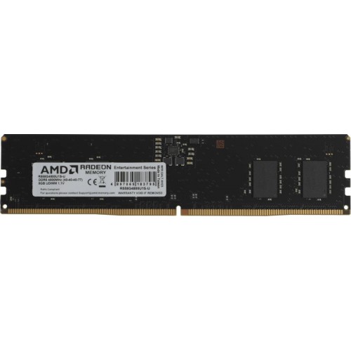 Оперативная память DIMM 8GB DDR5 (4800Mhz) AMD Radeon R5 Entertainment (R558G4800U1S-U) 40-40-40 1.1V
