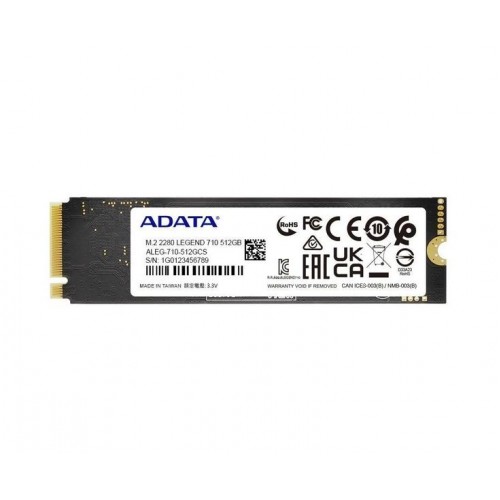 Диск SSD  256Gb M2 2280 (NVME) PCIe x4 A-Data LEGEND 710 ALEG-710-256GCS, 65TBW(0.23DWPD)