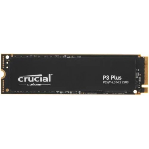 Накопитель SSD 500GB Crucial (CT500P3PSSD8) P3 Plus, M.2, PCI-e 4.0, NVMe 3D (чт.4700MB/s, зап.1900MB/s)