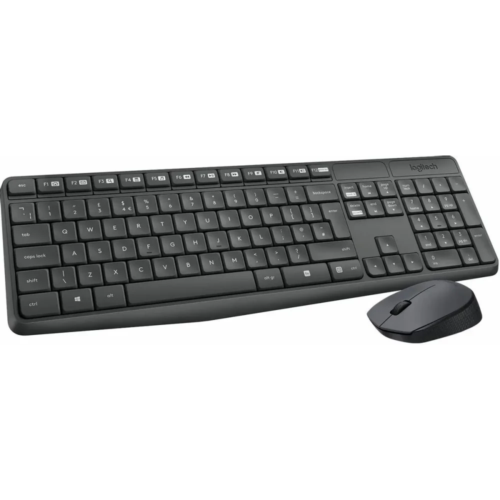 Клавиатура/мышь (беспроводной комплект) Logitech Wireless Desktop MK235, (Keybord&mouse), USB, Black