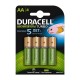 Аккумулятор Duracell Rechargeable, AA, 2.5 Ач, 4шт.