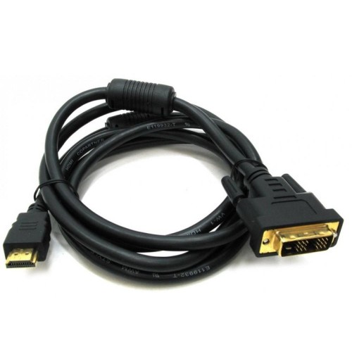 Rexant (17-6306) Шнур  HDMI - DVI-D  gold  5М  с фильтрами