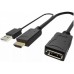 Переходник DisplayPort (F) - HDMI (M) + USB, VCOM