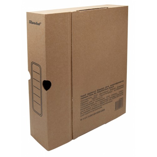 Короб архивный Silwerhof КА-75 микрогофрокартон корешок 75мм A4 340x255x75мм ассорти