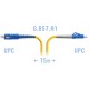Патч-корд оптический LC/UPC-SC/UPC SM 15 метров