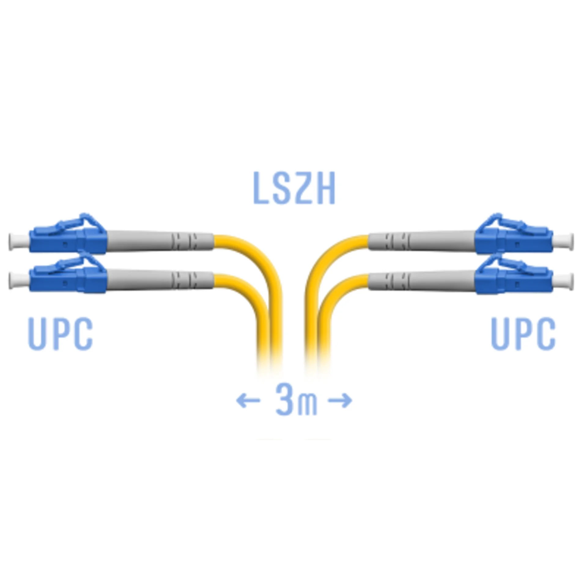 Патчкорд оптический LC/UPC-LC/UPC, SM, 3м