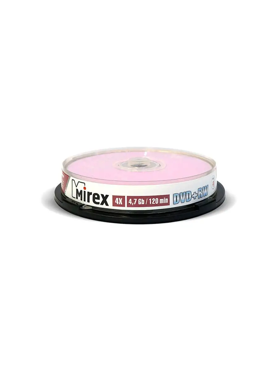 Диск DVD-RW Mirex 4.7 Gb, 4x, Cake Box 10 шт