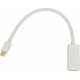 Переходник miniDisplayPort->HDMI(M-F) 0.2м, NoName белый