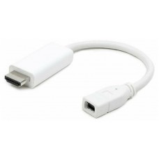 Переходник miniDisplayPort->HDMI(M-F) 0.2м, NoName белый