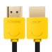 Кабель HDMI(M-M)  0.5м v2.0, Greenconnect SLIM, желтый конн, HDR 4:2:2, UltraHD (GCR-51584)