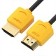 Кабель HDMI(M-M)  0.5м v2.0, Greenconnect SLIM, желтый конн, HDR 4:2:2, UltraHD (GCR-51584)