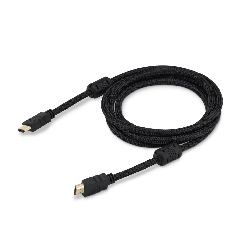 Кабель HDMI(M-M) 10.0м v1.4, Buro феррит.кольца, пзолоченные контакты черный (HDMI-V1.4-10MC)