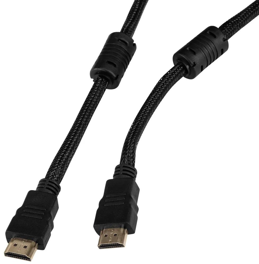 Кабель HDMI(M-M) 10.0м v1.4, Buro феррит.кольца, пзолоченные контакты черный (HDMI-V1.4-10MC)