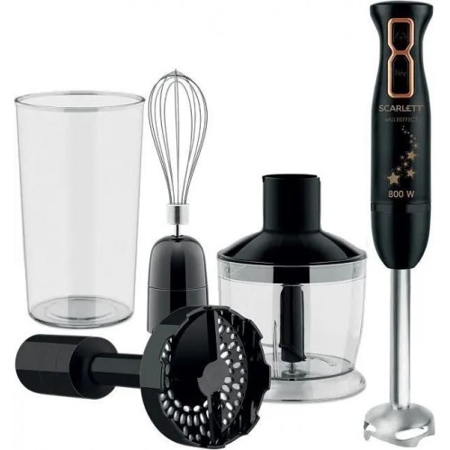 Блендер погружной Scarlett Золотая коллекция SC-HB42M45 800Вт черный/золотистый Блендер погружной Scarlett Золотая коллекция SC-HB42M45 800Вт черный/золотистый