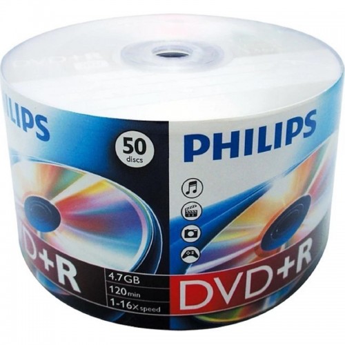 Диск DVD-R Philips 4.7Gb 16x Bulk 50 шт.