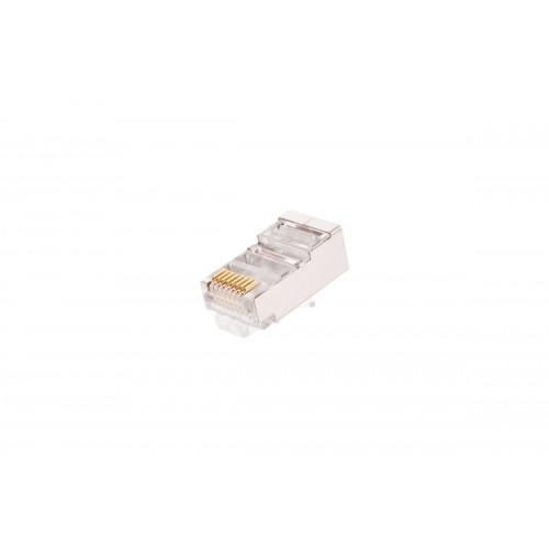 Коннектор под витую пару RJ45, экранированный, категории 5e, 8P8C