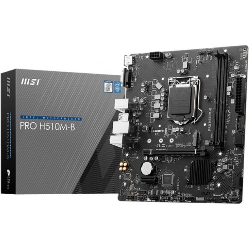 Материнская плата MSI PRO H510M-B (10Gen only), LGA 1200, Intel H470, mATX, Ret